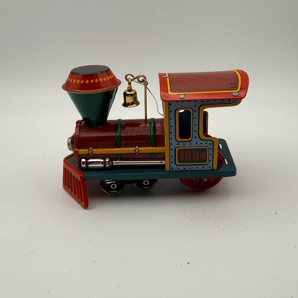 Vintage 1994 Hallmark Keepsake Tin Locomotive Steam Engine Train Ornament